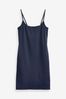 Navy Blue Longline Thin Strap Vest