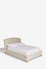 Wool Blend Natural Stone Hartford Collection Luxe Upholstered Bed Frame