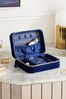 Navy Blue Velvet Jewellery Box