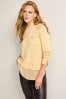 Champagne Gold High Neck Stud Detail Layer Jumper