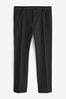 Black Tuxedo Suit Trousers with Tape Detail, Regular Fit