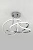 Chrome Sculptural LED Flush Ceiling Light