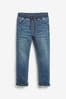Indigo Blue Jersey Stretch Jeans With Adjustable Waist (3-16yrs), Skinny Fit
