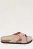 FatFace Pink Cross-Over Footbed Sandals