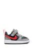 Nike Grey/Red Court Borough Low Recraft Infant Trainers
