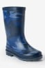 Navy Camouflage Rubber Wellies