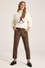 Joules Abigail Cream High Neck Intarsia Ski Jumper