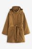 Camel Brown Shower Resistant Rain Jacket