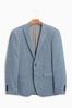 <span>Blau</span> - Signature Nova Fides Anzug aus Leinenstoff: Jacke in Slim-Fit