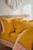 Set of 2 Yellow Mustard Cotton Rich Pillowcases