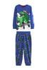 Marineblau/Dinosaurier - Weihnachtliche Pyjamas (3-16yrs)