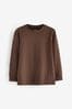 Chocolate Brown Long Sleeve Cosy T-Shirt (3-16yrs)