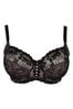 Pour Moi Black Sofia Embroidered Side Support Bra