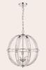 Laura Ashley Polished Chrome Aidan Glass 5 Light Globe Chandelier Ceiling Light