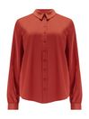 Pour Moi Orange Millie Fuller Bust Satin Woven Shirt
