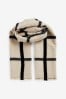 Monochrome Oversized Check Midweight Scarf