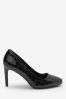 Black Almond Toe Court Shoes, Regular/Wide Fit