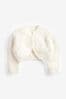 Ecru White Fluffy Shrug Cardigan (12mths-16yrs)