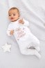 pinkes Häschen - Baby Schlafanzug mit „Little Sister“-Aufschrift (0-2yrs)