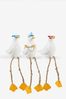 White Set of 3 Seagull Decorations