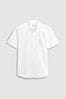White Regular Fit Short Sleeve Oxford Shirt, Regular Fit