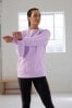 Flieder-Violett - Active Sports Langes Sweatshirt mit Rundhalsausschnitt