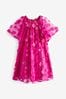 Pink 3D Flower Party Dress (3-16yrs)