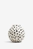 Black/White Small Polka Dot Ceramic Vase