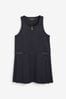 Grey Embroidered Pinafore School Dress (3-14yrs)