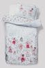 White Fairy Forest Printed Polycotton Duvet Cover and Pillowcase Bedding