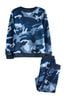 Blue Camouflage Soft Touch Fleece with Elastane Pyjamas (3-16yrs)