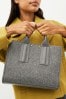 Grey Mini Felt Cross-Body Bag