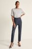 Marineblau - Karierte Tailored-Hose in Slim Regular Fit