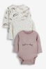 3 Pack Appliqué Long Sleeve Baby Bodysuits (0mths-3yrs)