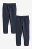 Navy Skinny Fit Cotton Rich 2 Pack Joggers (3-16yrs)