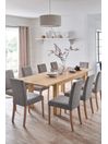 Natural Malvern Oak Effect 6 to 10 Seater Extending Dining Table