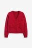 Blue Cotton Rich Frill Pocket Jersey School Cardigan (3-16yrs)