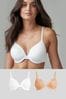 Nude/White Light Pad Full Cup Smoothing T-Shirt Bras 2 Pack