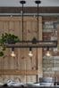 Brown Bronx Shelf Linear 3 Light Pendant Ceiling Light