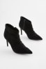 Black Forever Comfort® Point Toe Ruched Ankle Boots