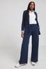 Simply Be Blue Ponte Wide Leg Trousers