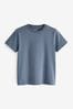 Blue Dusky Cotton Short Sleeve T-Shirt (3-16yrs)