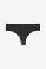 Black Thong Forever Comfort Knickers, Thong