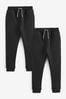Black Skinny Fit Cotton Rich 2 Pack Joggers (3-16yrs)