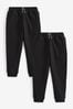 Schwarz - Baumwollreiche Jogginghosen 2er-Pack (3-16yrs)Slim Fit