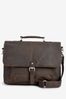 Black Signature leather oily briefcase Messenger