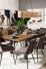 Dark Bronx Oak Effect 6 to 10 Seater Extending Dining Table
