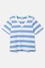 Blue Stripe Joules Darcey V-Neck T-Shirt