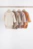 Multi Neutral Baby Long Sleeve Rib Bodysuits 4 Pack