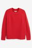 Rot - Premium Pullover aus 100 % Lammwolle mit Rundhalsausschnitt